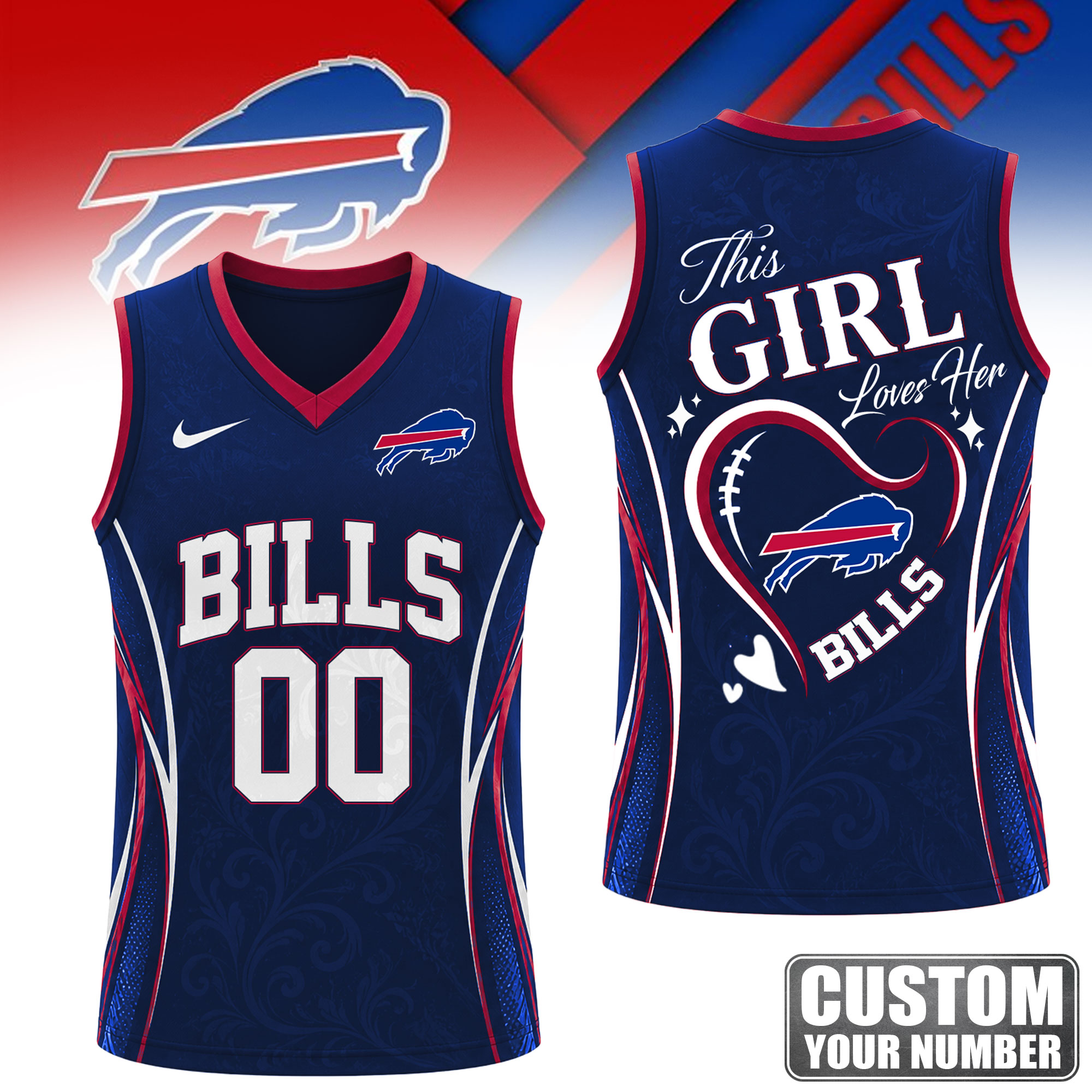 Buffalo Bills | Premium NFL Womens Game Day Love Tank Top Jersey