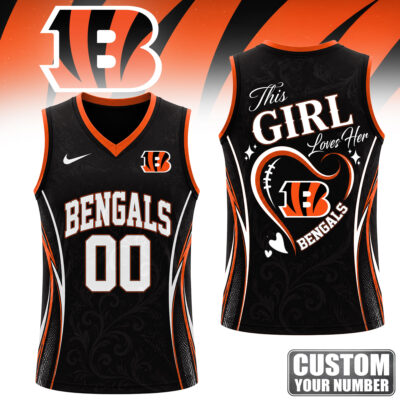 Cincinnati Bengals | Premium NFL Womens Game Day Love Tank Top Jersey - XL