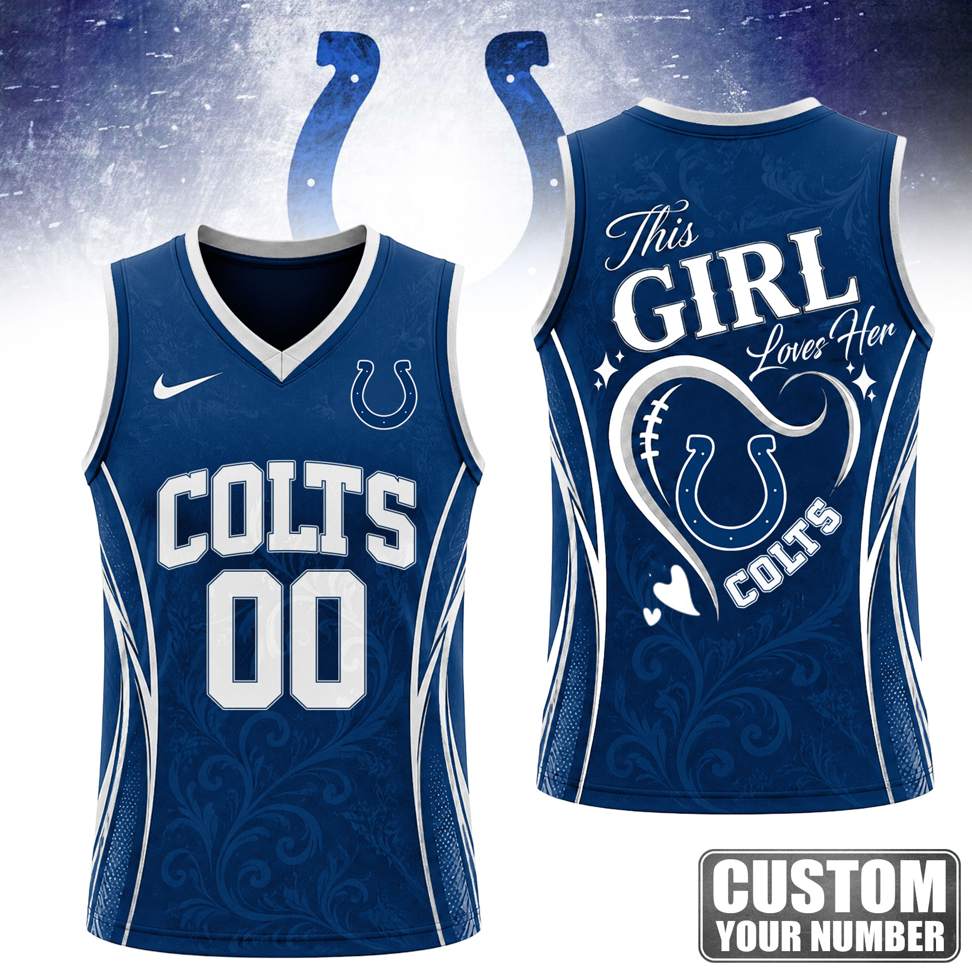 Indianapolis Colts | Premium NFL Womens Game Day Love Tank Top Jersey