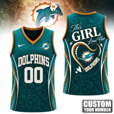 Miami Dolphins | Premium NFL Womens Game Day Love Tank Top Jersey