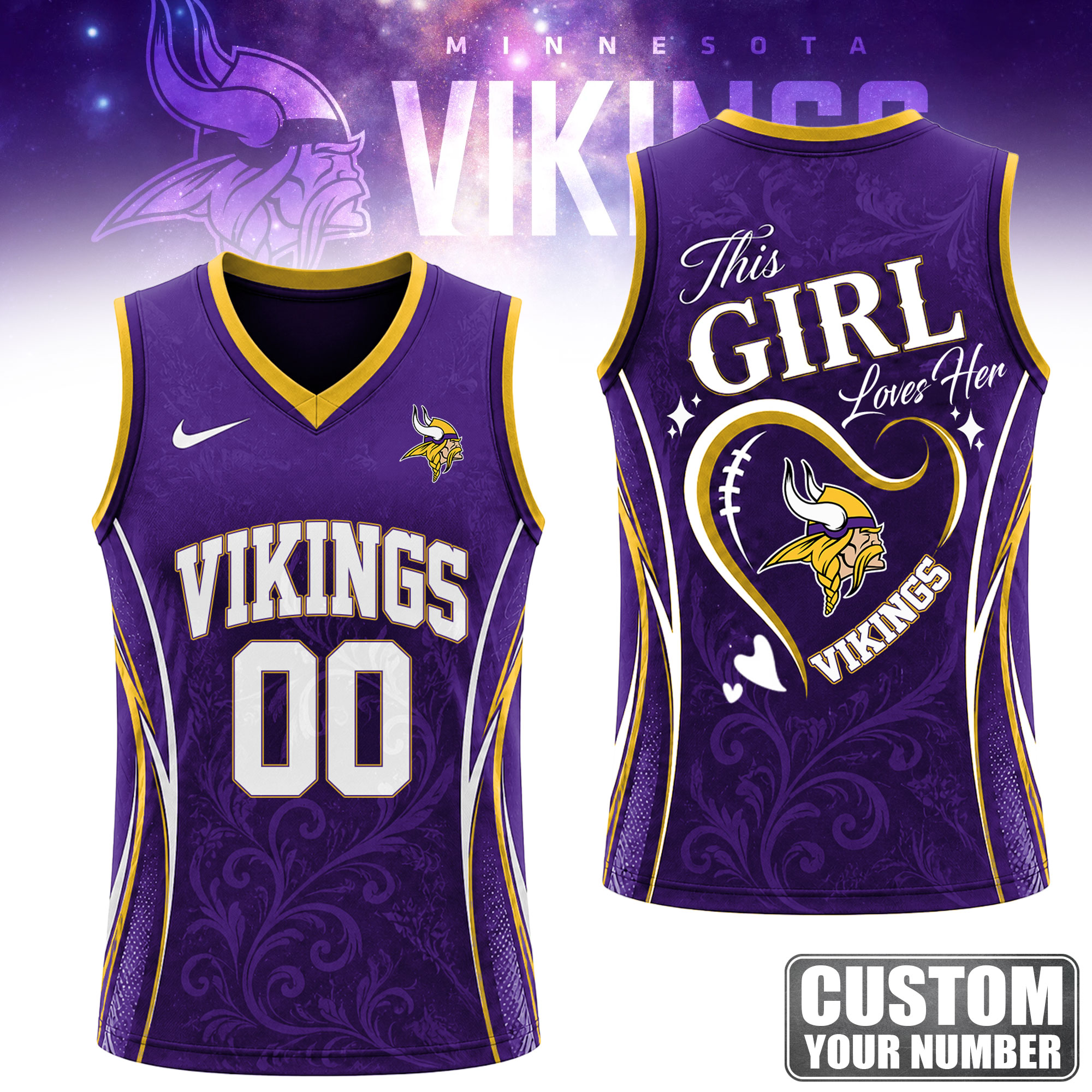 Minnesota Vikings | Premium NFL Womens Game Day Love Tank Top Jersey