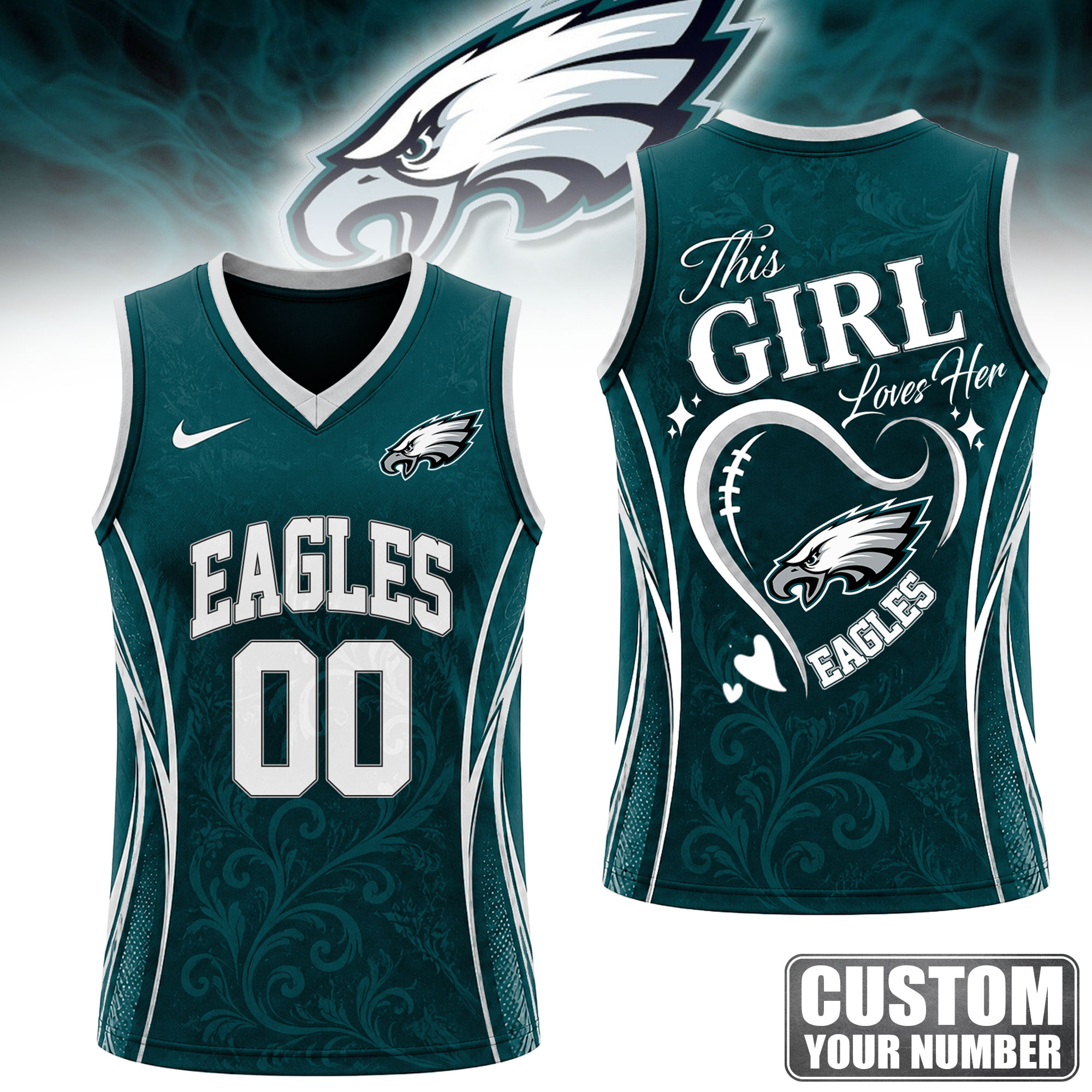 Philadelphia Eagles | Premium NFL Womens Game Day Love Tank Top Jersey