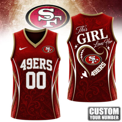 San Francisco 49ers | Premium NFL Womens Game Day Love Tank Top Jersey - XL