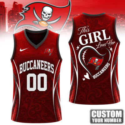 Tampa Bay Buccaneers | Premium NFL Womens Game Day Love Tank Top Jersey - 5XL
