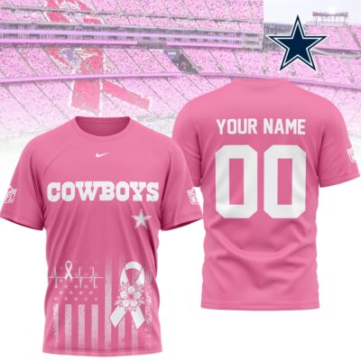 Dallas Cowboys | Premium NFL Breast Cancer Awareness 3D Shirt NTH1