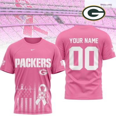 Green Bay Packers | Premium NFL Breast Cancer Awareness 3D Shirt NTH1
