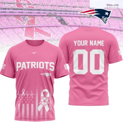 New England Patriots | Premium NFL Breast Cancer Awareness 3D Shirt NTH1