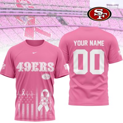 San Francisco 49ers | Premium NFL Breast Cancer Awareness 3D Shirt NTH1