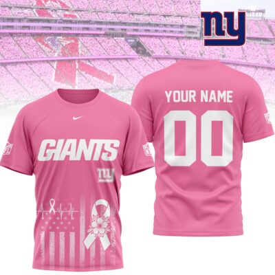 New York Giants | Premium NFL Breast Cancer Awareness 3D Shirt NTH1
