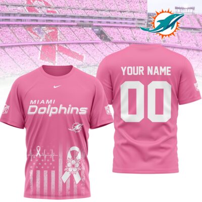 Miami Dolphins | Premium NFL Breast Cancer Awareness 3D Shirt NTH1
