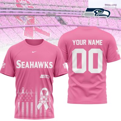 Seattle Seahawks | Premium NFL Breast Cancer Awareness 3D Shirt NTH1