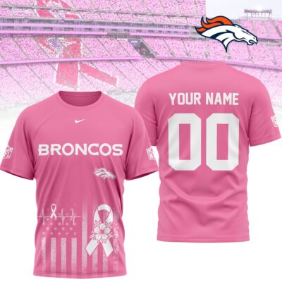 Denver Broncos | Premium NFL Breast Cancer Awareness 3D Shirt NTH1