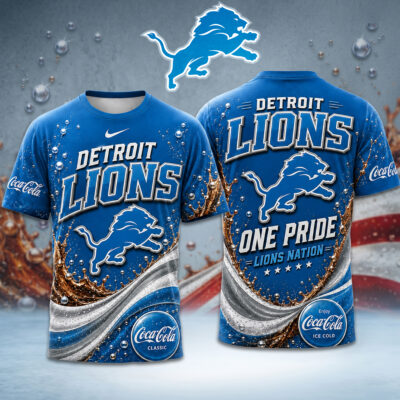 Detroit Lions | Premium NFL Coca Cola Summer 3D Shirt