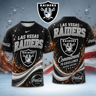 Las Vegas Raiders | Premium NFL Coca Cola Summer 3D Shirt