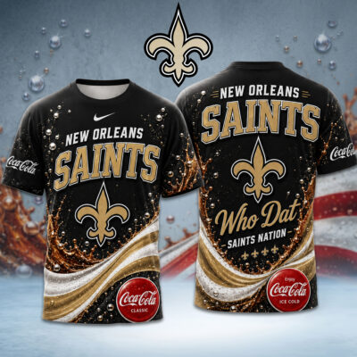New Orleans Saints | Premium NFL Coca Cola Summer 3D Shirt
