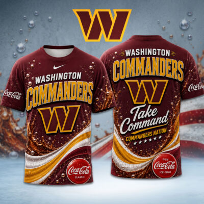 Washington Commanders | Premium NFL Coca Cola Summer 3D Shirt