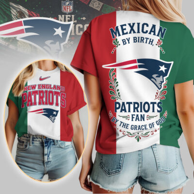 New England Patriots | Premium NFL Mexican By Birth Women Shirt