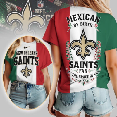 New Orleans Saints | Premium NFL Mexican By Birth Women Shirt - 2XL