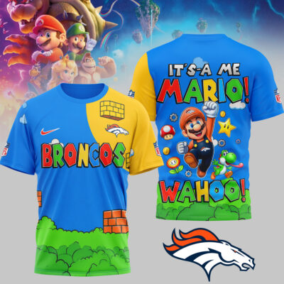 Denver Broncos | Premium NFL Its a Me Mario 3D Shirt