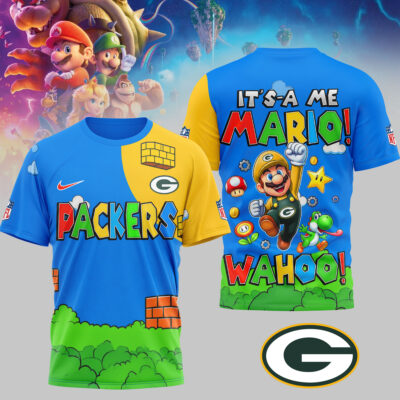 Green Bay Packers | Premium NFL Its a Me Mario 3D Shirt
