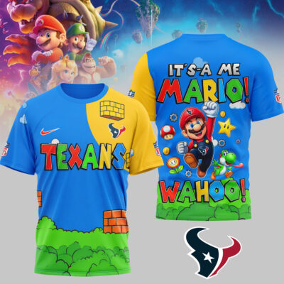 Houston Texans | Premium NFL Its a Me Mario 3D Shirt