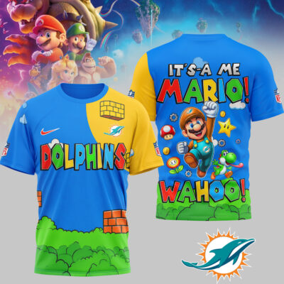 Miami Dolphins | Premium NFL Its a Me Mario 3D Shirt - 4XL