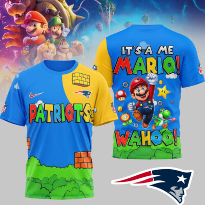 New England Patriots | Premium NFL Its a Me Mario 3D Shirt