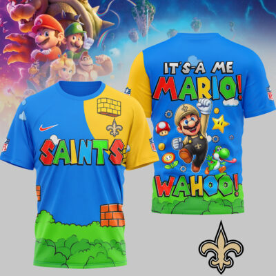 New Orleans Saints | Premium NFL Its a Me Mario 3D Shirt - S