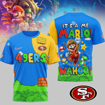 San Francisco 49ers | Premium NFL Its a Me Mario 3D Shirt - 5XL