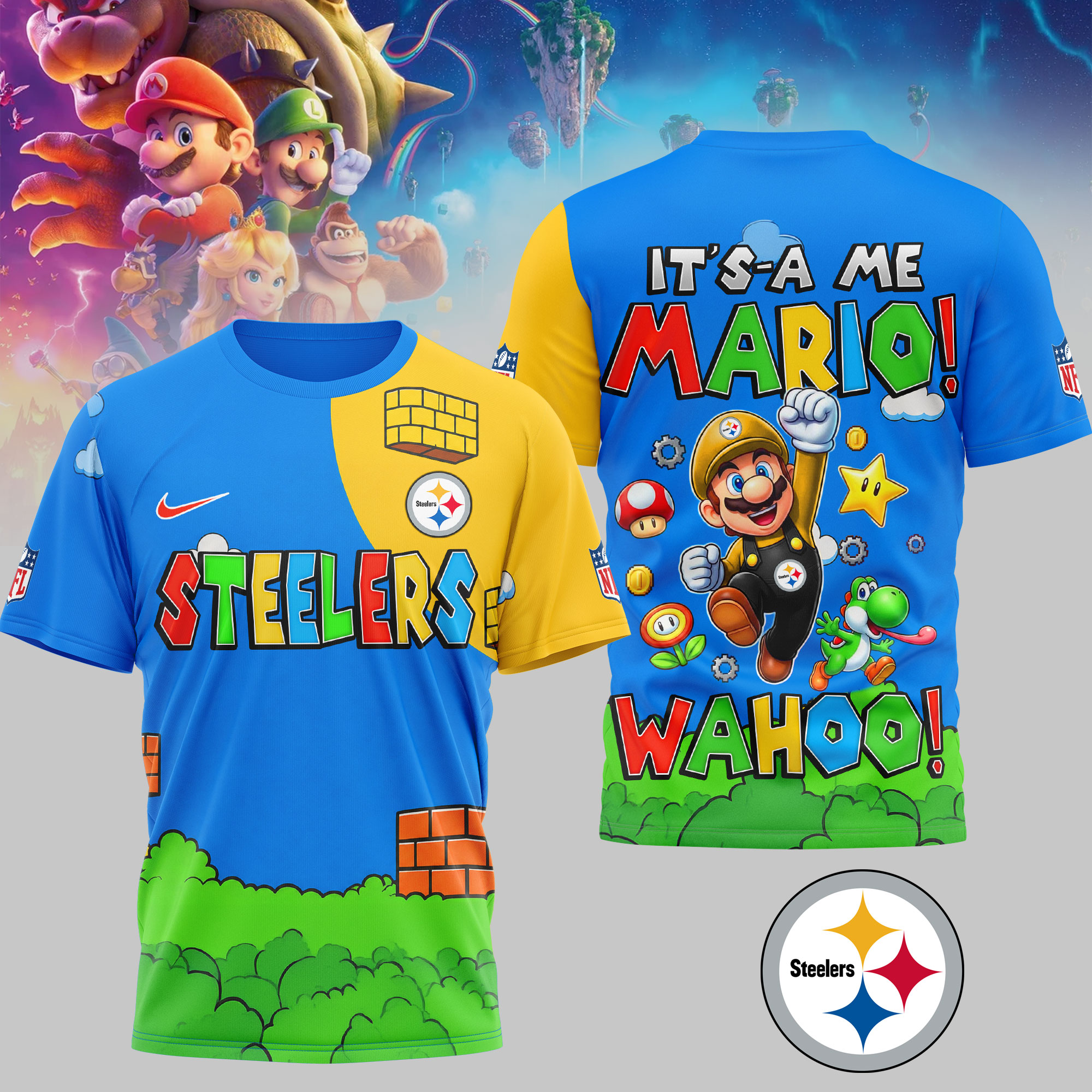 Washington Commanders | Premium NFL Its a Me Mario 3D Shirt