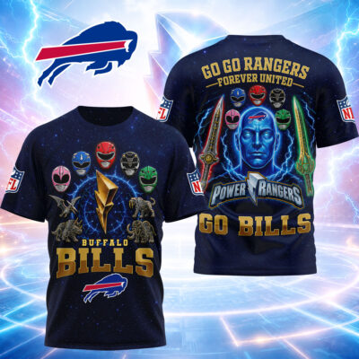 Buffalo Bills x Power Ranger | Premium NFL Go Go Rangers 3D Shirt
