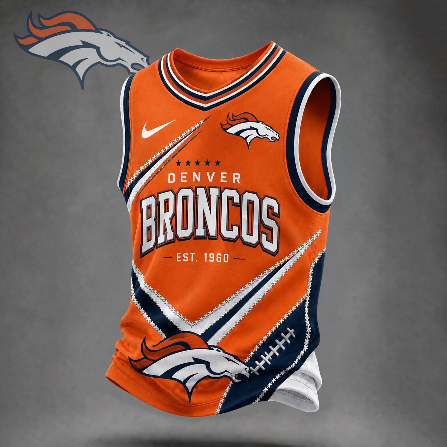 Denver Broncos | Premium NFL Game Day V-neck Tank Top Jersey
