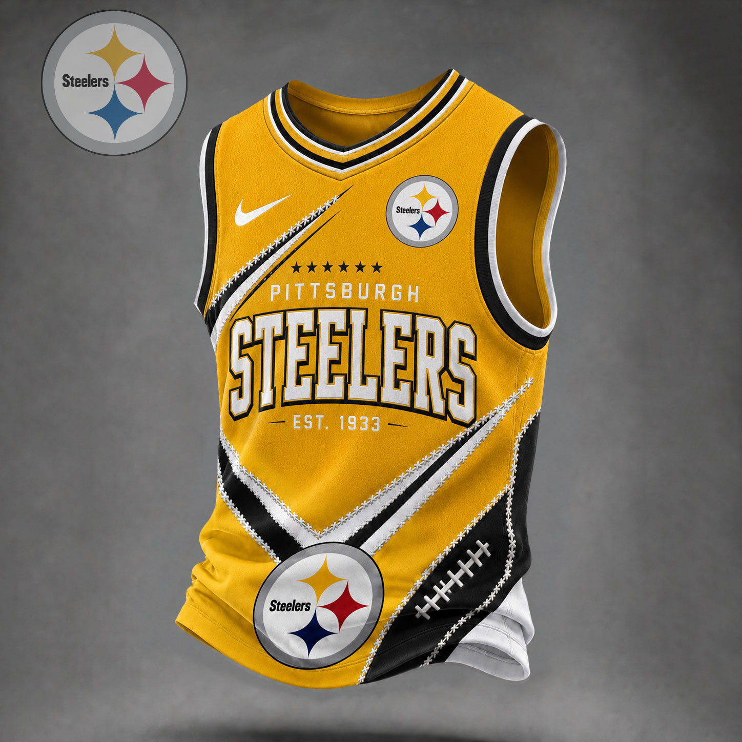 Pittsburgh Steelers | Premium NFL Game Day V-neck Tank Top Jersey
