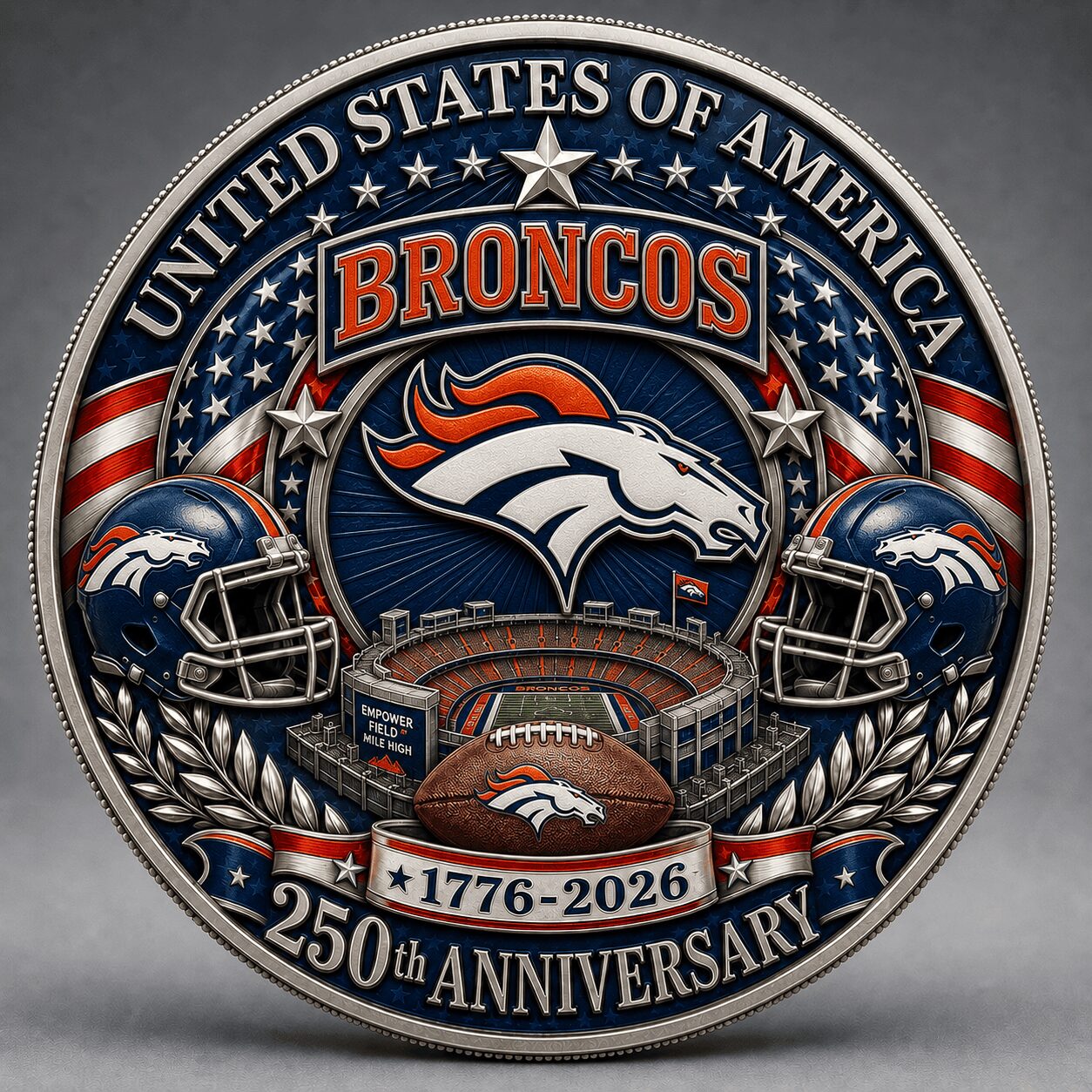 Denver Broncos | Premium NFL 250 Years Of Freedom Commemorative Coin