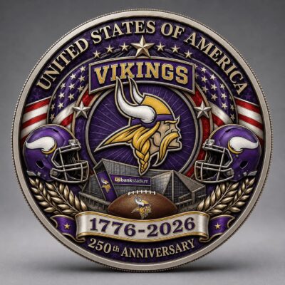 Minnesota Vikings | Premium NFL 250 Years Of Freedom Commemorative Coin