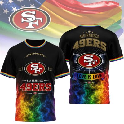 San Francisco 49ers | Premium NFL Love Is Love 3D Shirt NTH1
