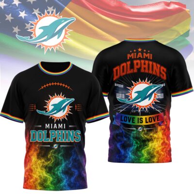 Miami Dolphins | Premium NFL Love Is Love 3D Shirt NTH1