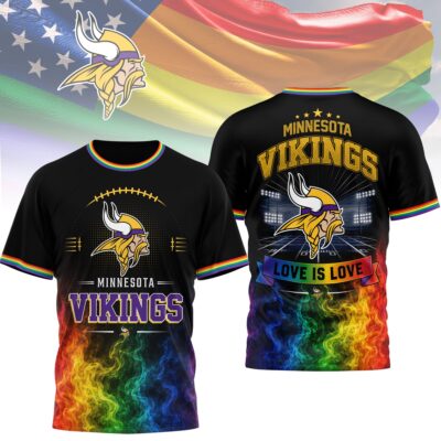 Minnesota Vikings | Premium NFL Love Is Love 3D Shirt NTH1
