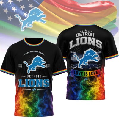Detroit Lions | Premium NFL Love Is Love 3D Shirt NTH1