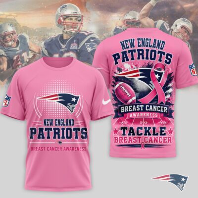 New England Patriots | Premium NFL Tackle Breast Cancer Awareness 3D Shirt NTH1