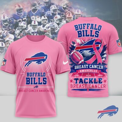 Buffalo Bills | Premium NFL Tackle Breast Cancer Awareness 3D Shirt NTH1