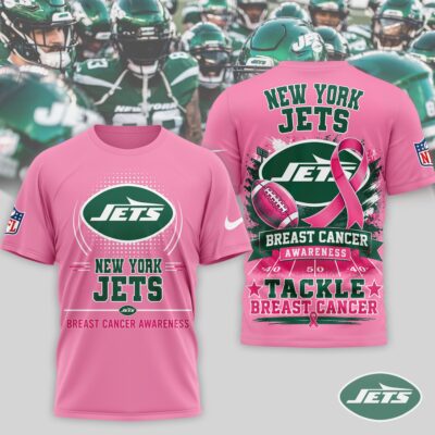 New York Jets | Premium NFL Tackle Breast Cancer Awareness 3D Shirt NTH1