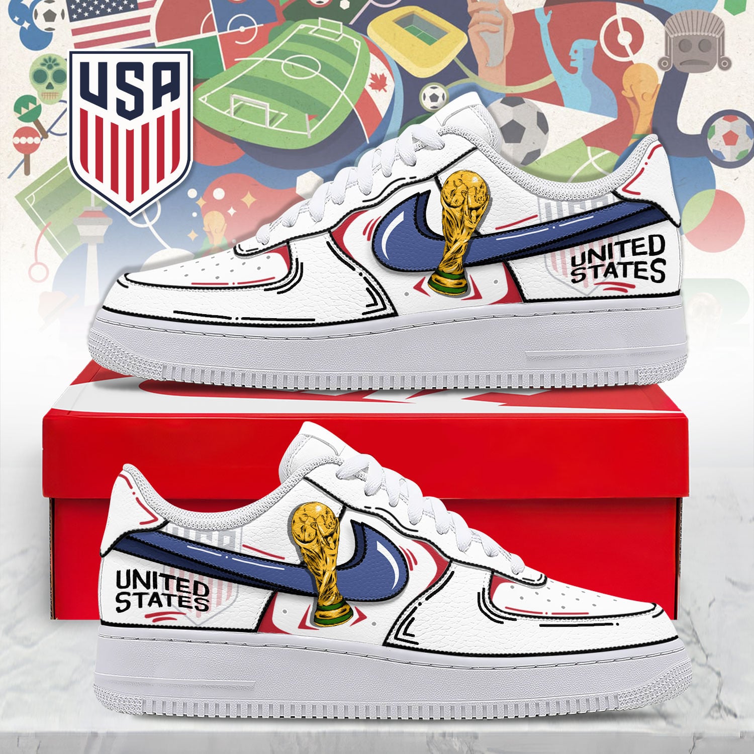 United States | Premium WC26 Legacy AF1 Shoes NTH1