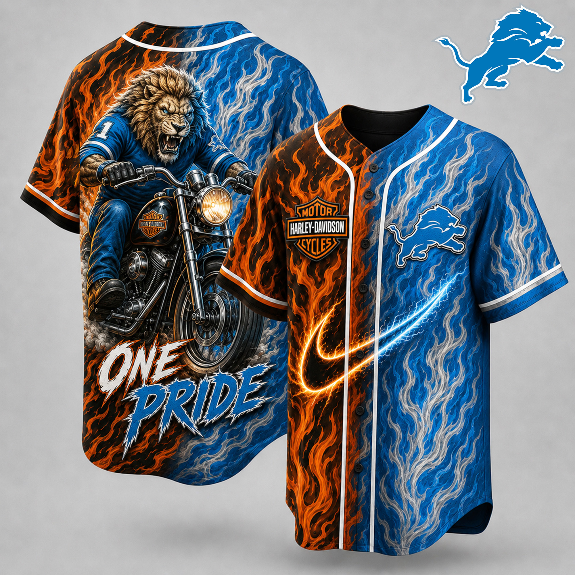 Detroit Lions | Premium NFL Harley Davidson Pride Jersey