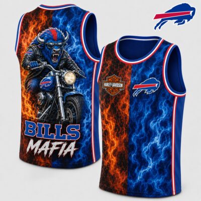 Buffalo Bills | Premium NFL Harley Davidson Pride Tank Top Shirt - 4XL