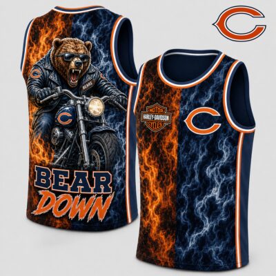 Chicago Bears | Premium NFL Harley Davidson Pride Tank Top Shirt