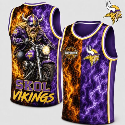 Minnesota Vikings | Premium NFL Harley Davidson Pride Tank Top Shirt