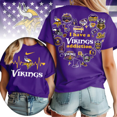 Minnesota Vikings | Premium NFL Heartbeat Fan Spirit 3D Shirt