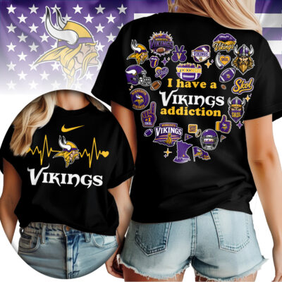 Minnesota Vikings | Premium NFL Heartbeat Fan Spirit 3D Shirt