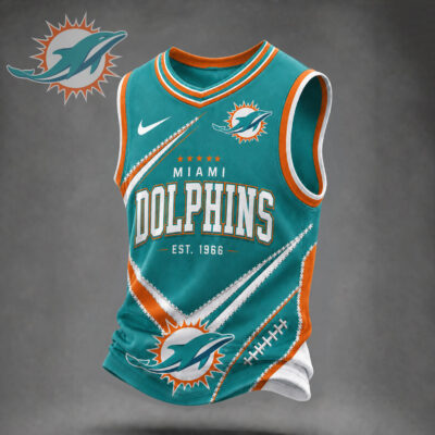 Miami Dolphins | Premium NFL Game Day V-neck Tank Top Jersey - XL